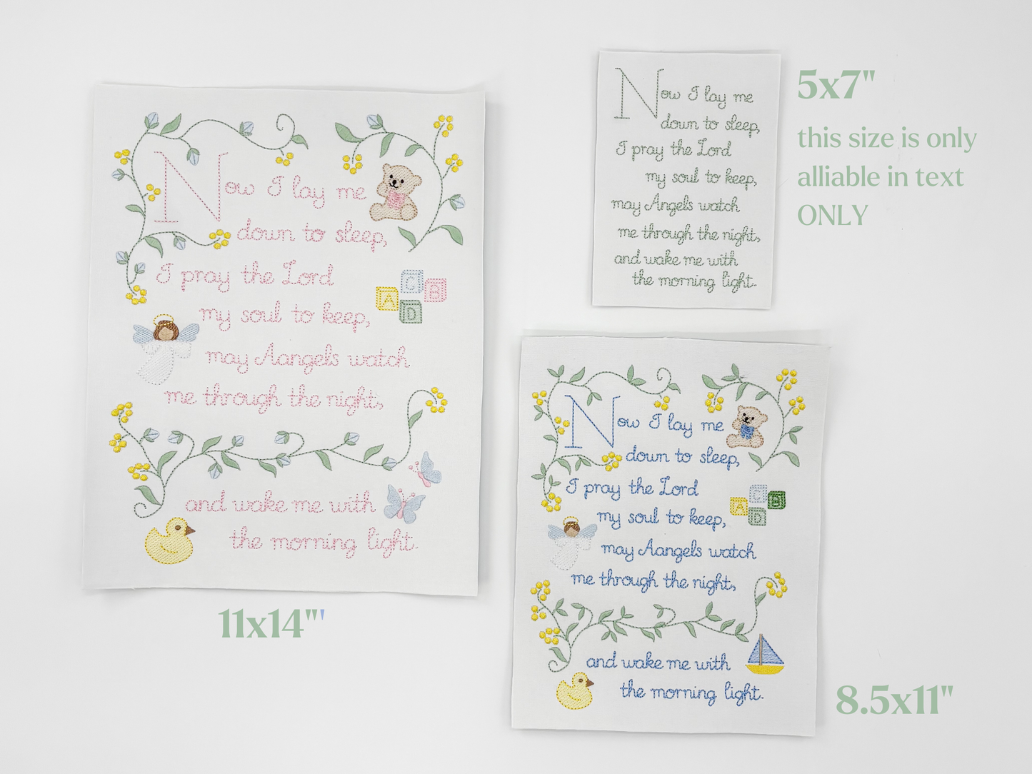 Baby Boy “Now I Lay Me Down to Sleep” Prayer Wall Art