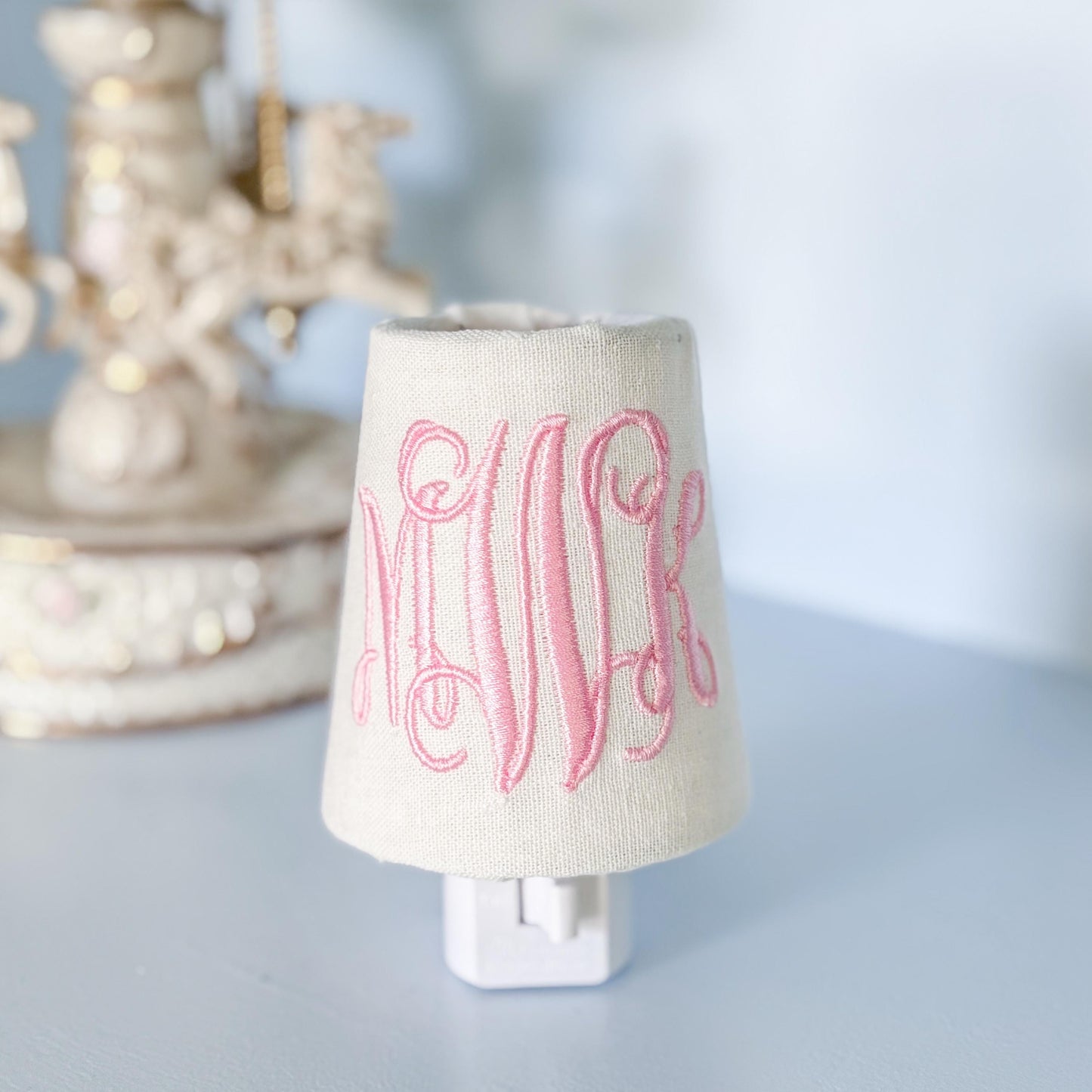 Custom Embroidered Monogram Nightlight