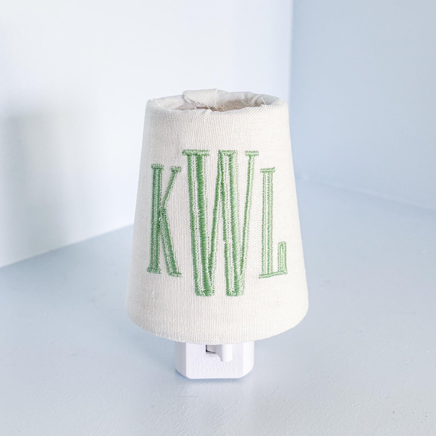 Custom Embroidered Monogram Nightlight