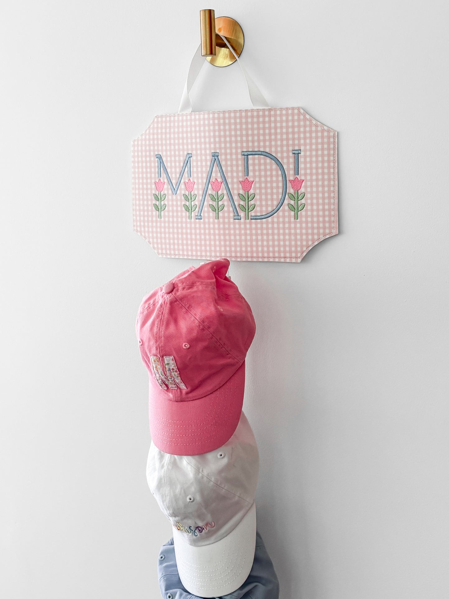 Girls Personalized Baseball Hat Hanger Organizer
