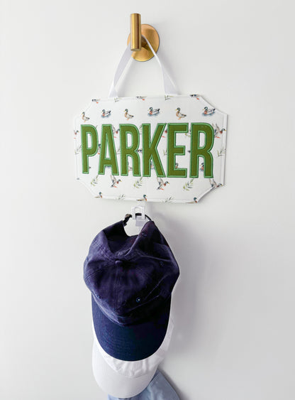 Boys Personalized Baseball Hat Hanger Organizer