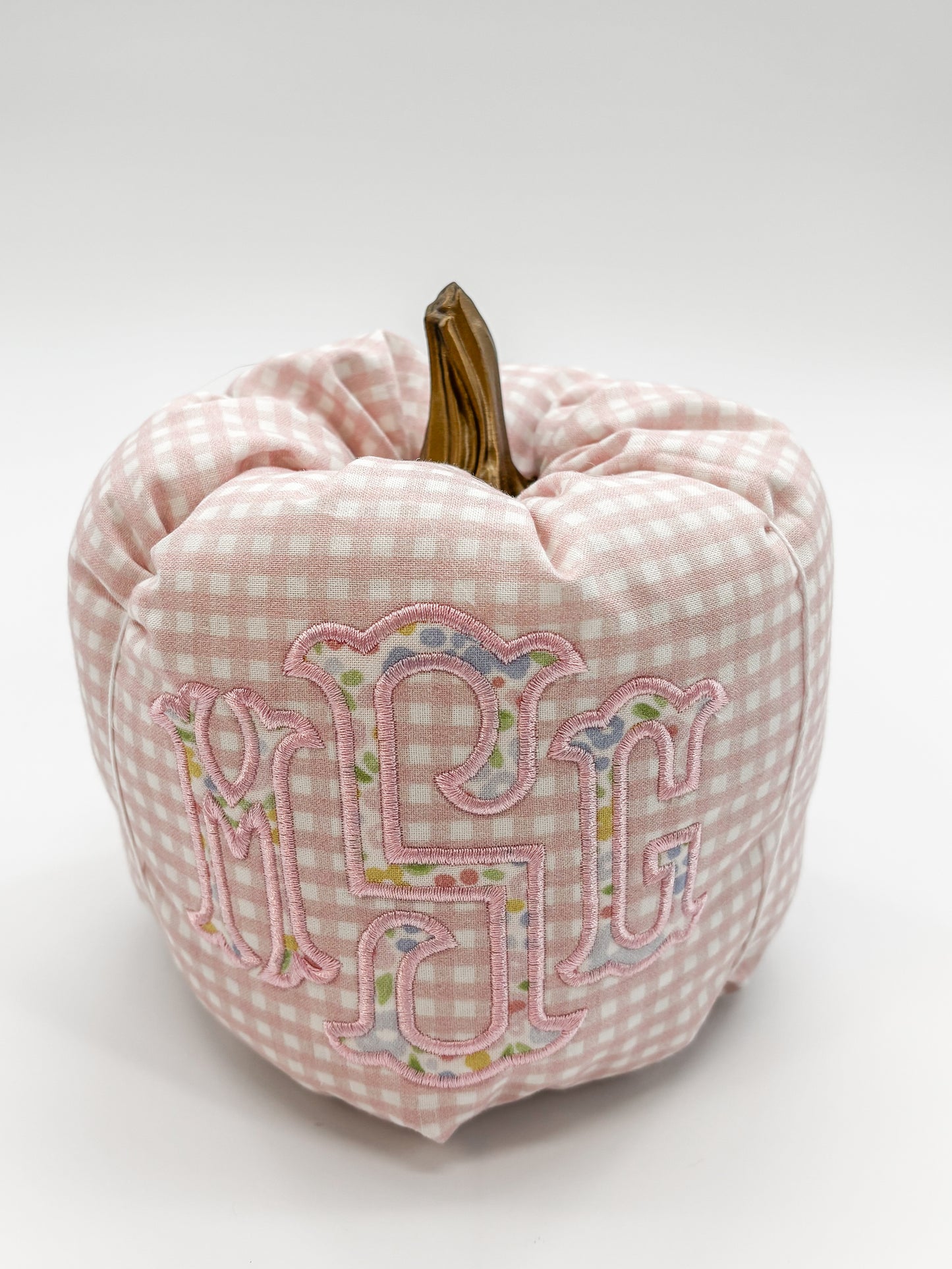 Custom Monogram Fabric Pumpkin