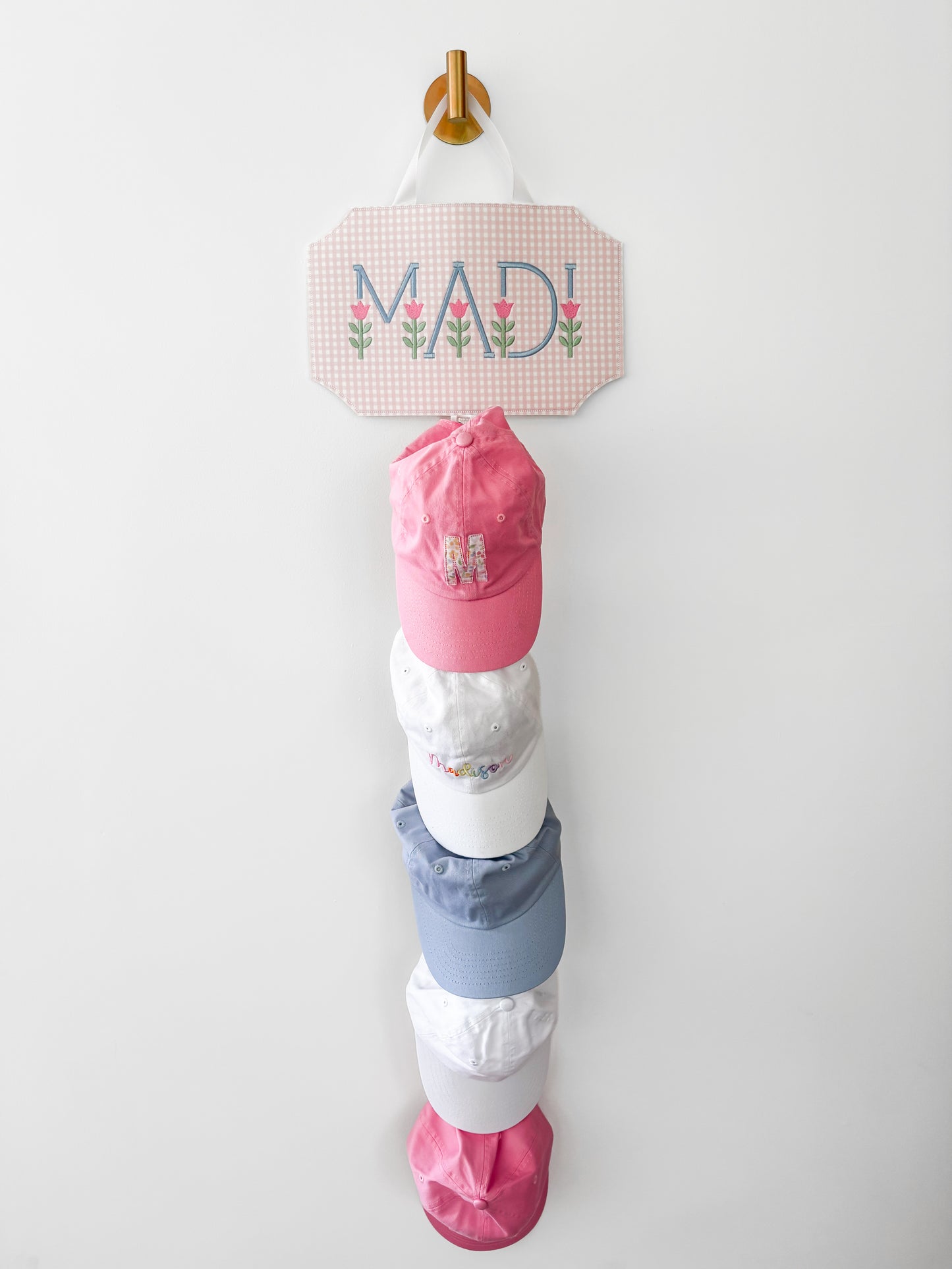 Girls Personalized Baseball Hat Hanger Organizer