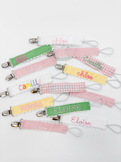 Baby Girl Personalized Pacifier Clip