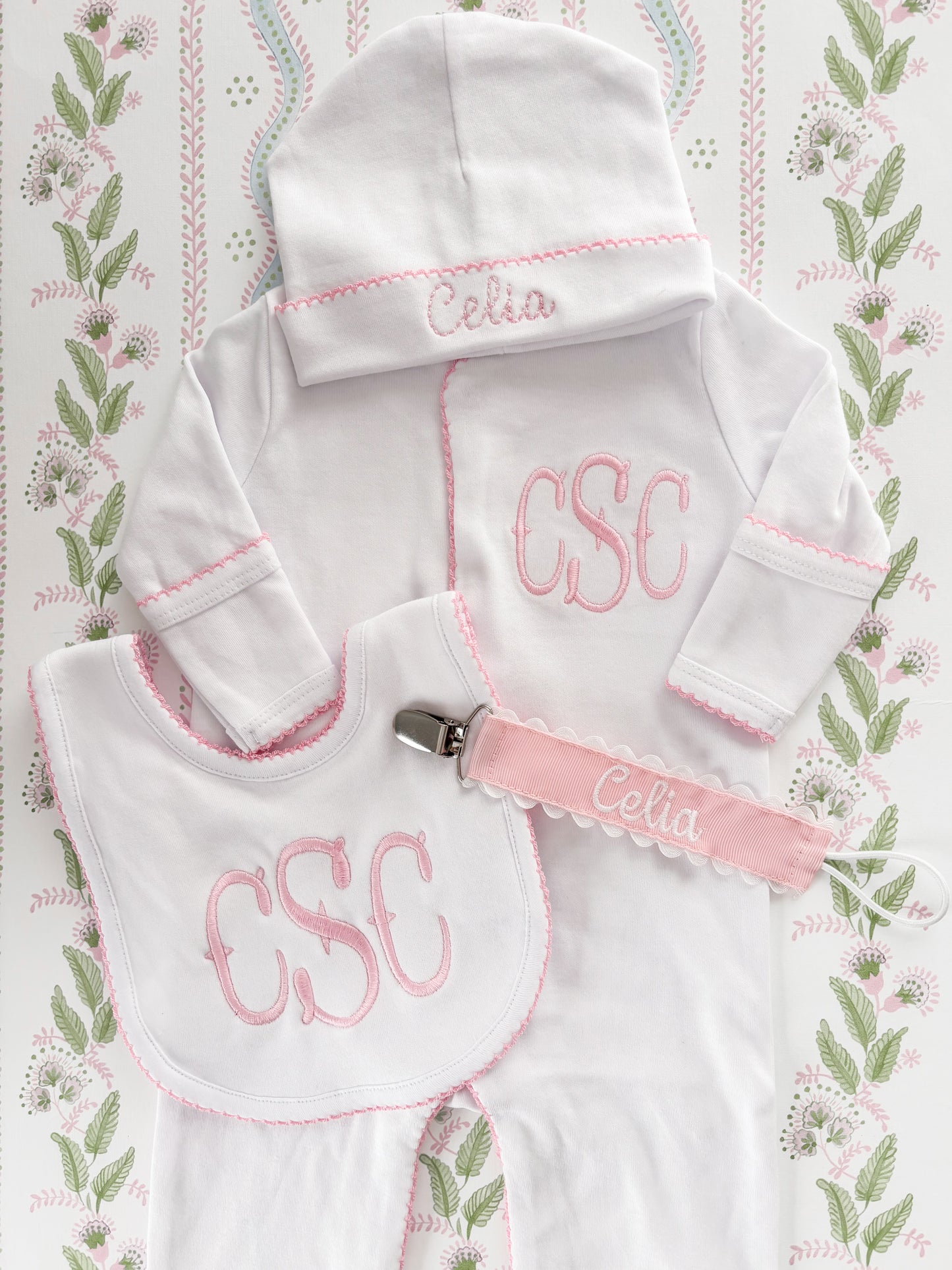 Classic Newborn Girl Coming Home Outfit Bundle