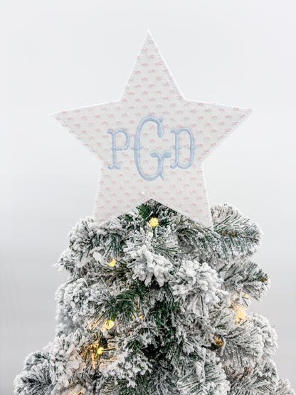 Pink Bitty Dot Star Christmas Tree Topper