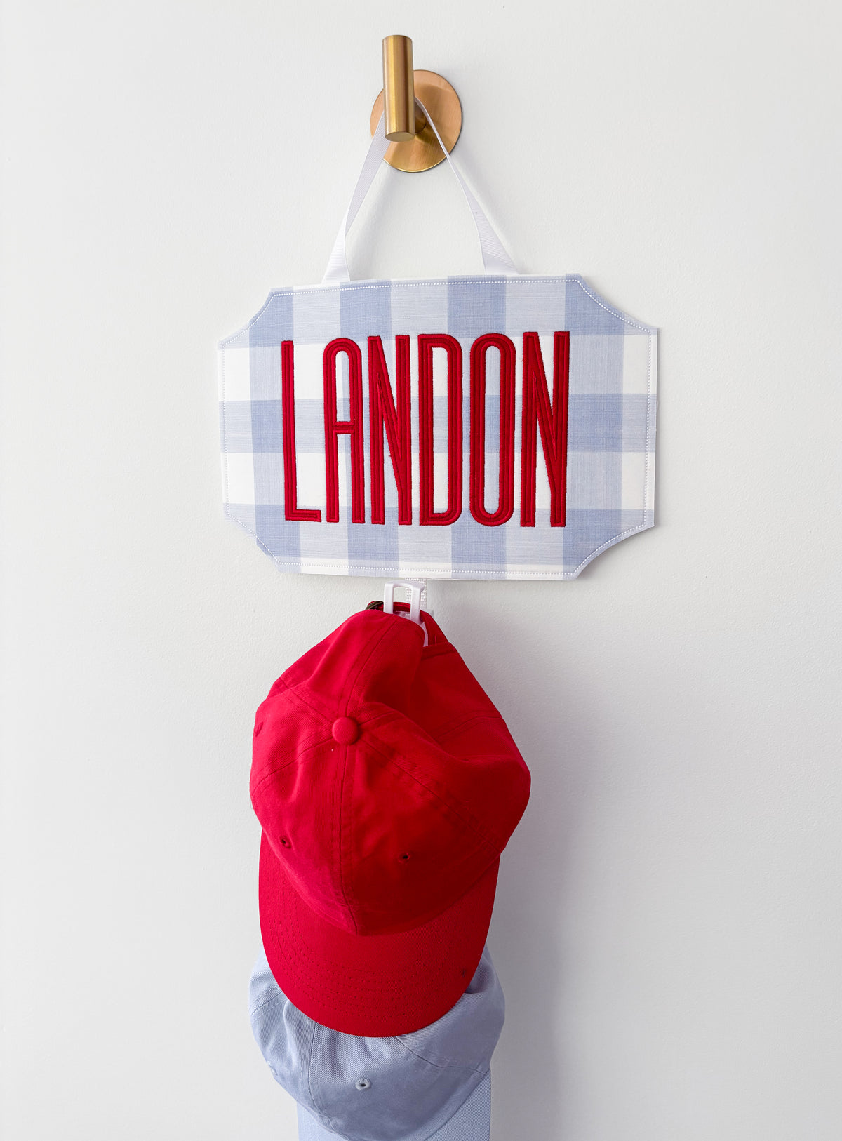 Boys Personalized Baseball Hat Hanger Organizer