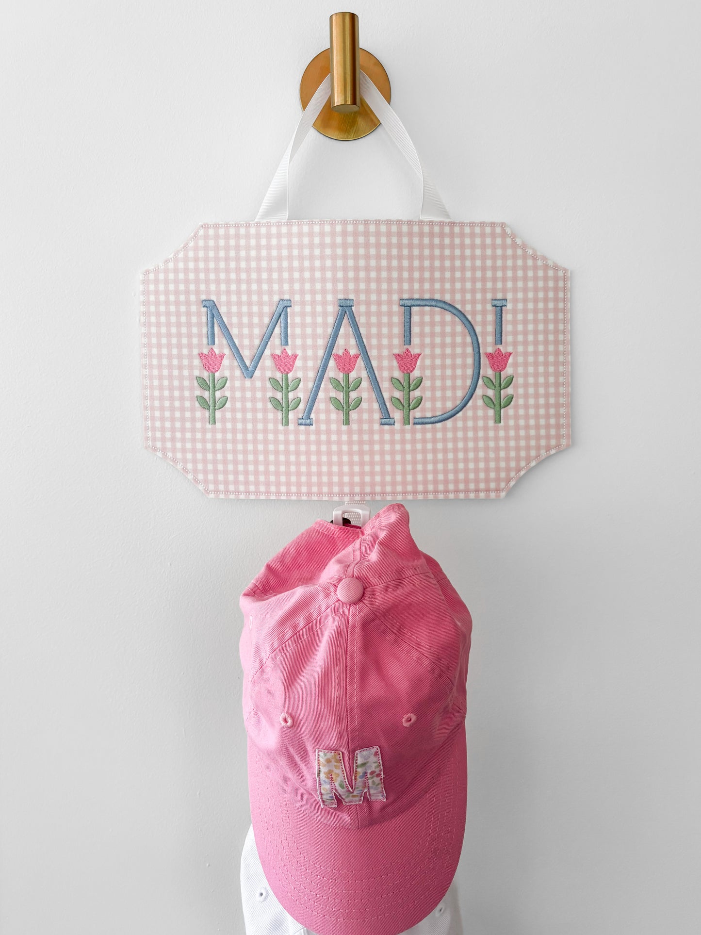 Girls Personalized Baseball Hat Hanger Organizer