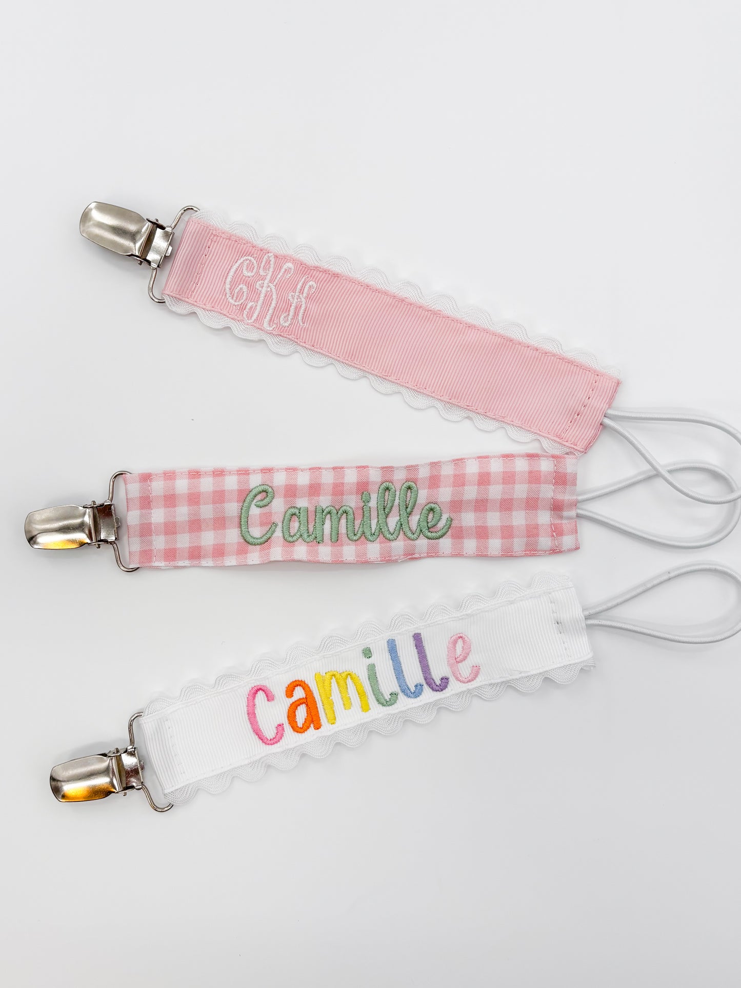 Baby Girl Personalized Pacifier Clip