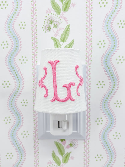 Solid Romanesque Initial Monogram Night Light