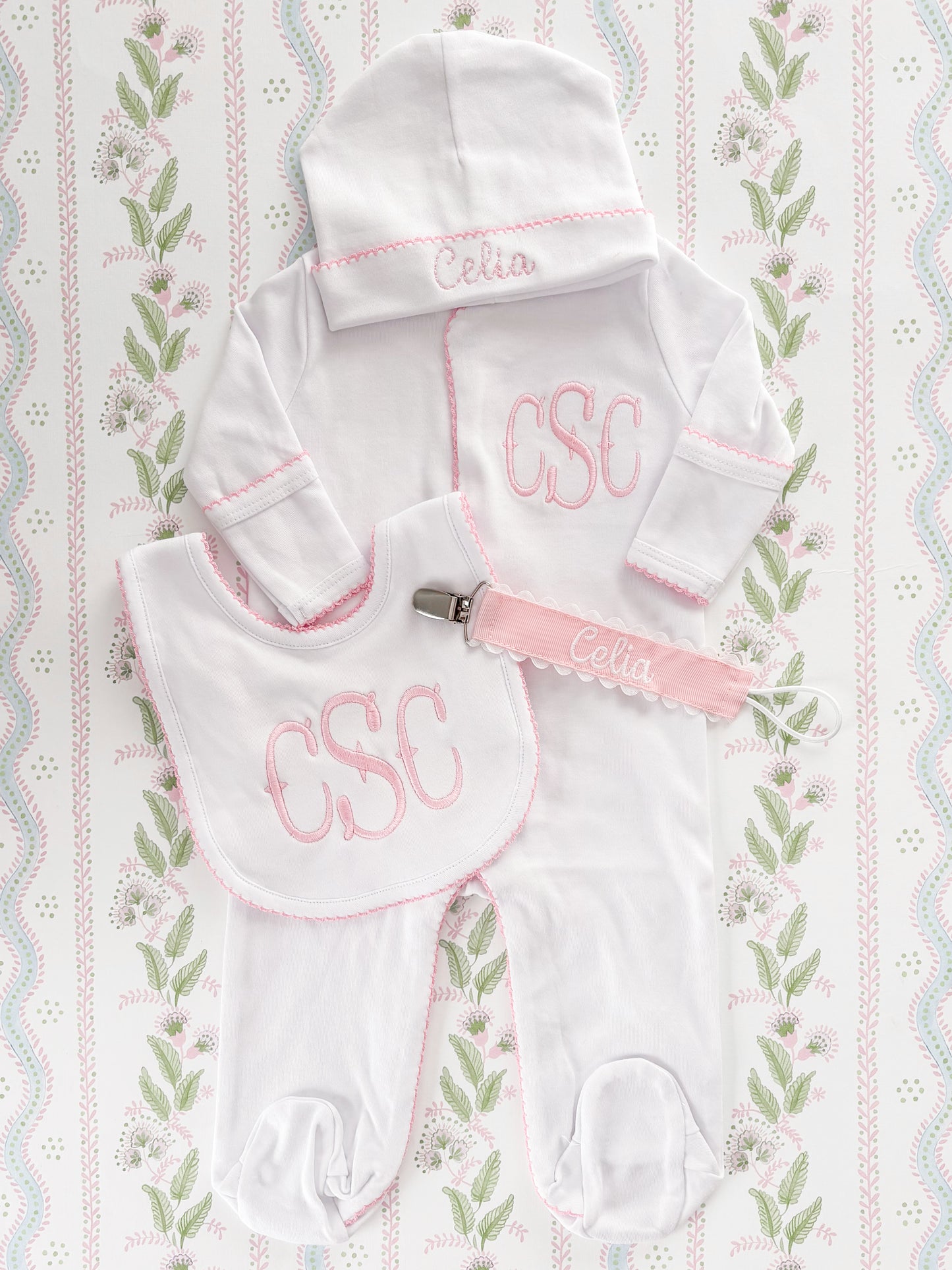Classic Newborn Girl Coming Home Outfit Bundle