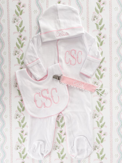 Classic Newborn Girl Coming Home Outfit Bundle
