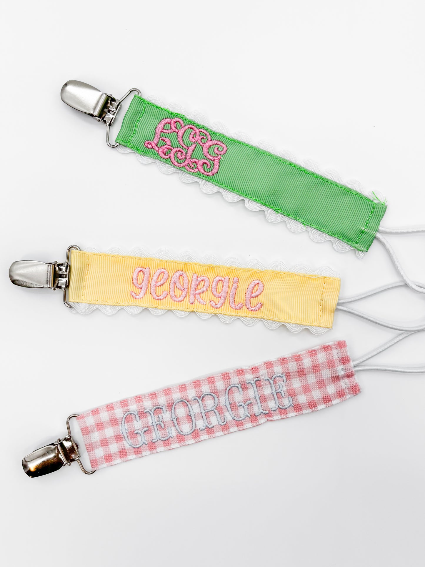Baby Girl Personalized Pacifier Clip
