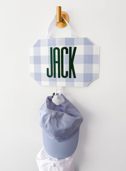 Boys Personalized Baseball Hat Hanger Organizer