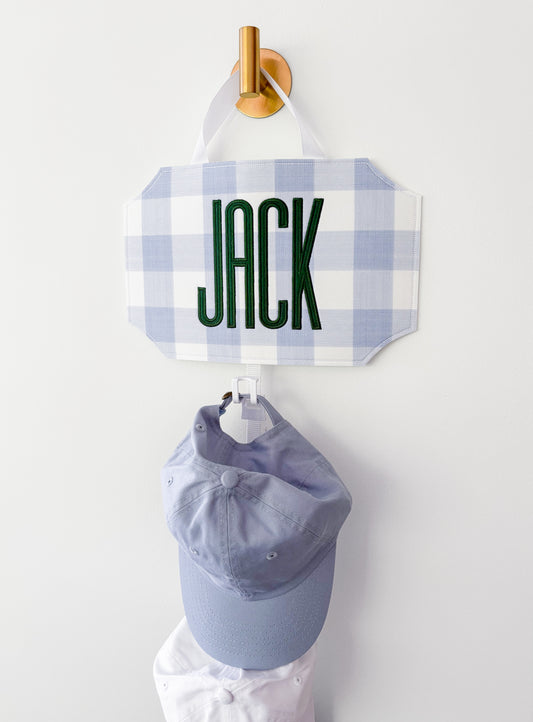 Boys Personalized Baseball Hat Hanger Organizer