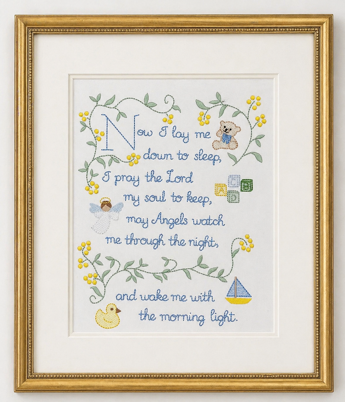 Baby Boy “Now I Lay Me Down to Sleep” Prayer Wall Art