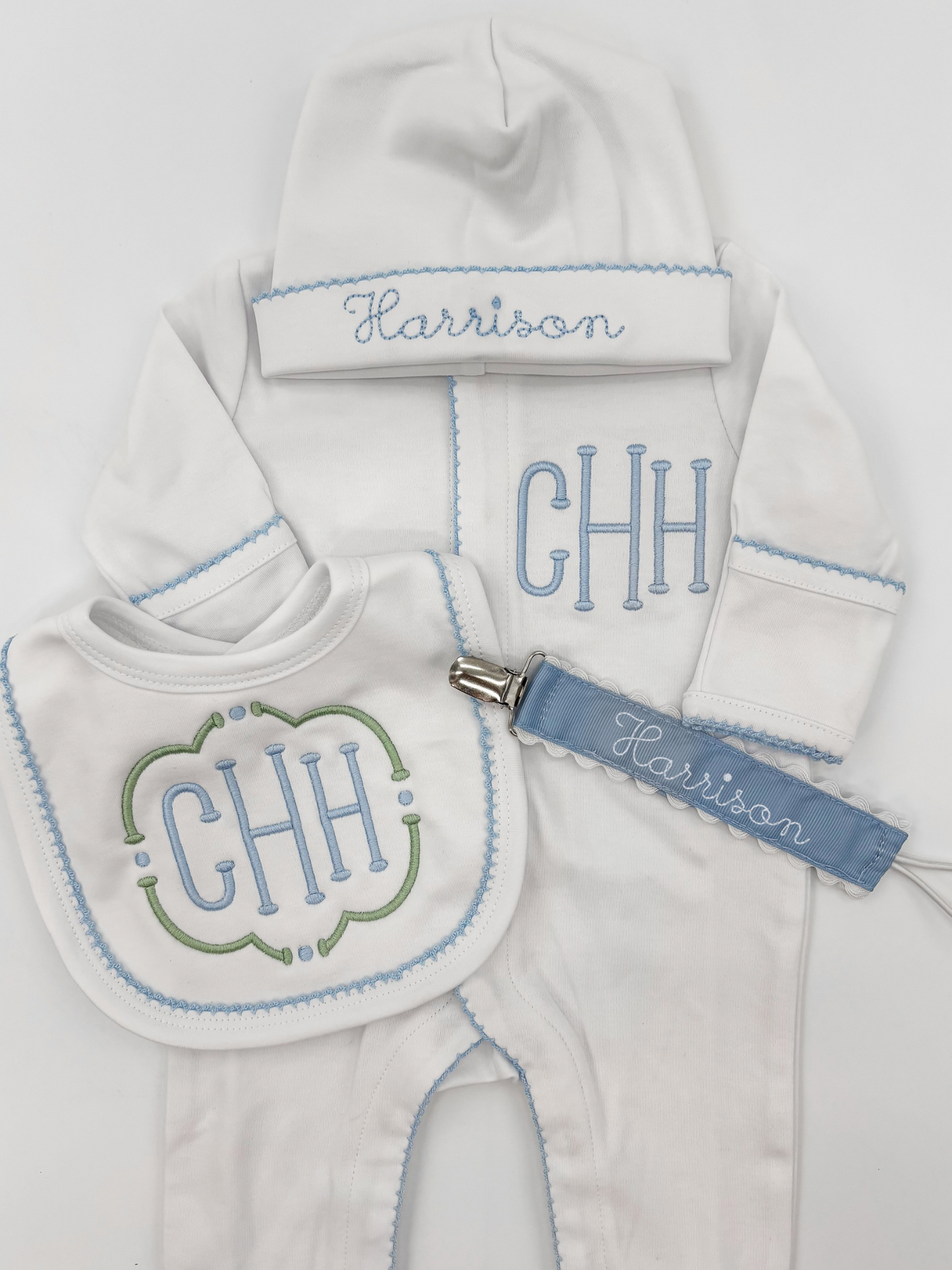Custom Newborn Boy Coming Home Outfit Bundle