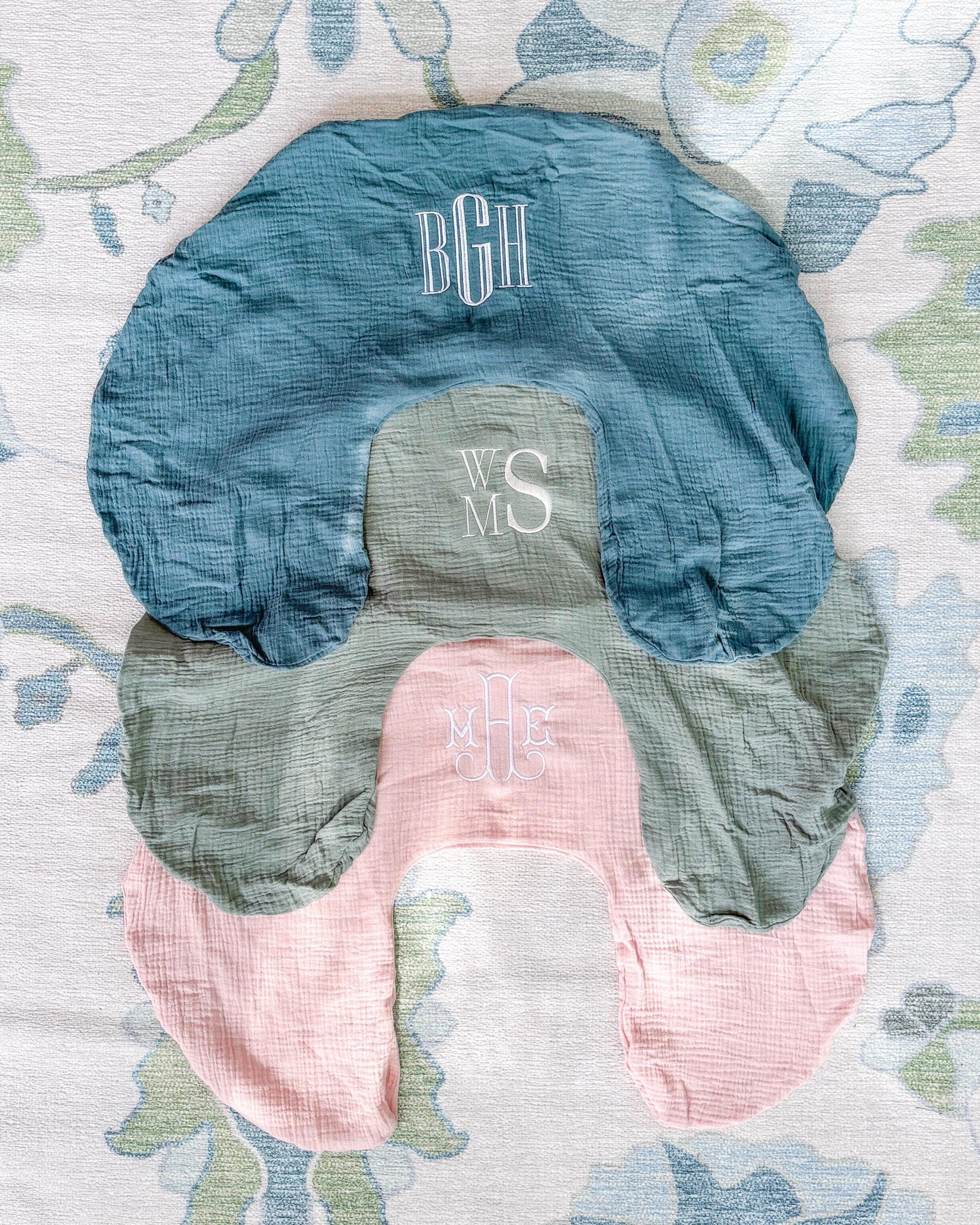 Custom Embroidered Lounger Cover for Baby Boy or Girl | Snuggle Me Lounger | Baby Shower Gift | Monogram and Name Personalization