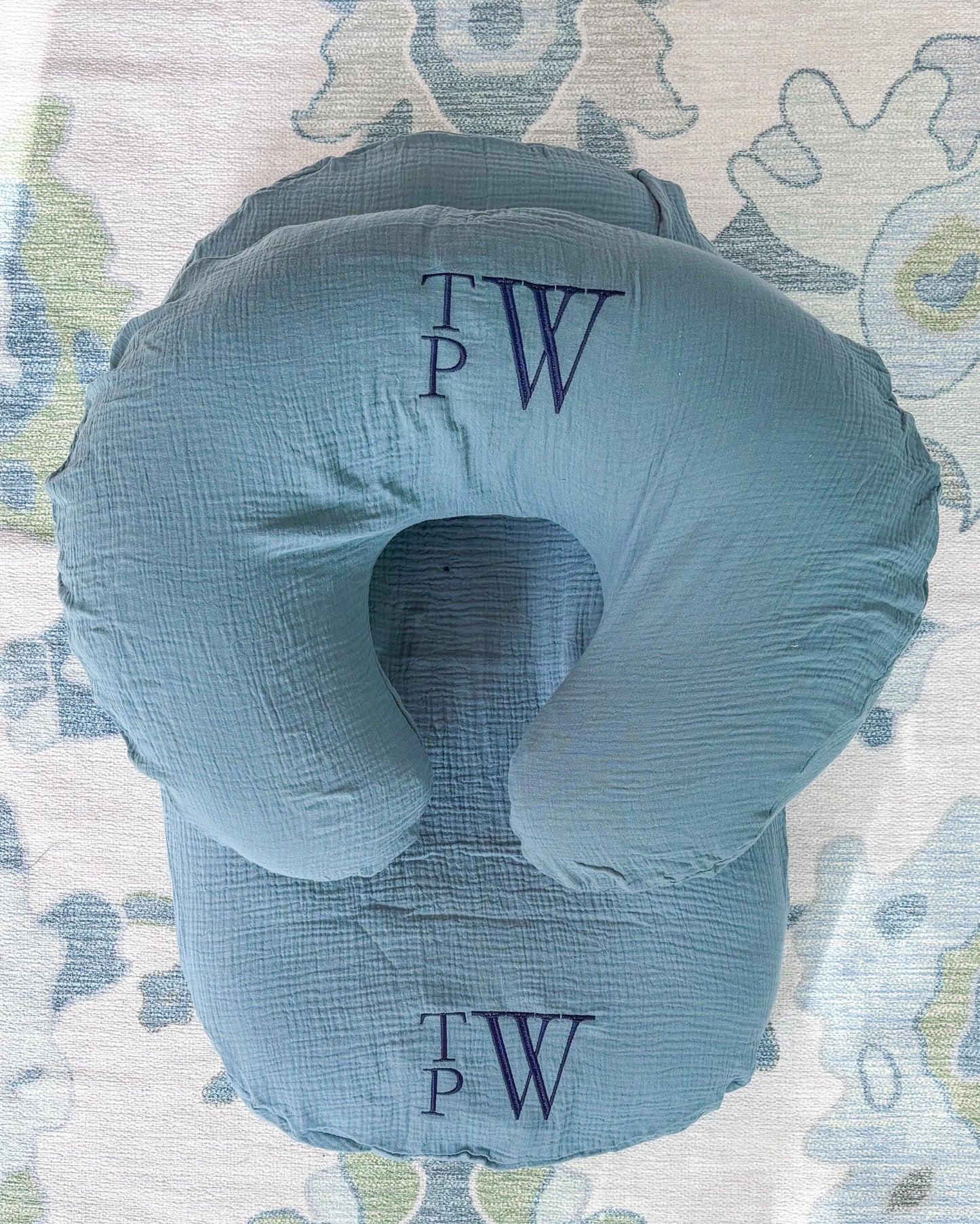 Custom Embroidered Lounger Cover for Baby Boy or Girl | Snuggle Me Lounger | Baby Shower Gift | Monogram and Name Personalization