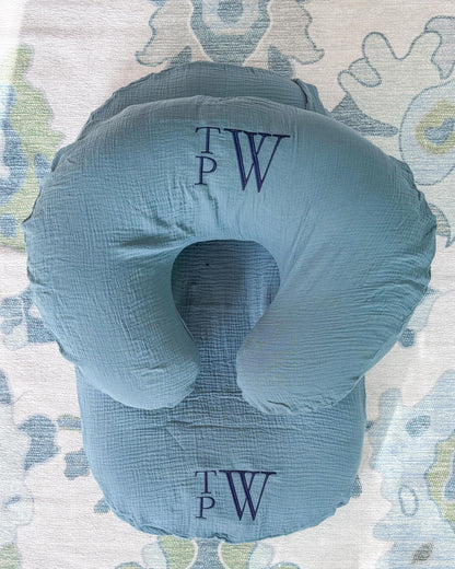 Custom Embroidered Lounger Cover for Baby Boy or Girl | Snuggle Me Lounger | Baby Shower Gift | Monogram and Name Personalization