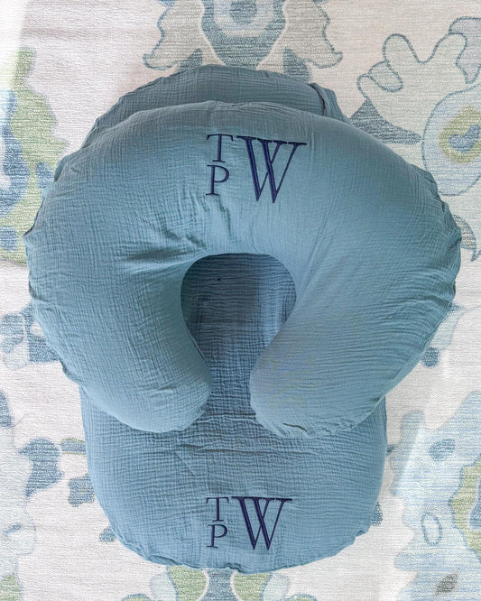Custom Embroidered Lounger Cover for Baby Boy or Girl | Snuggle Me Lounger | Baby Shower Gift | Monogram and Name Personalization