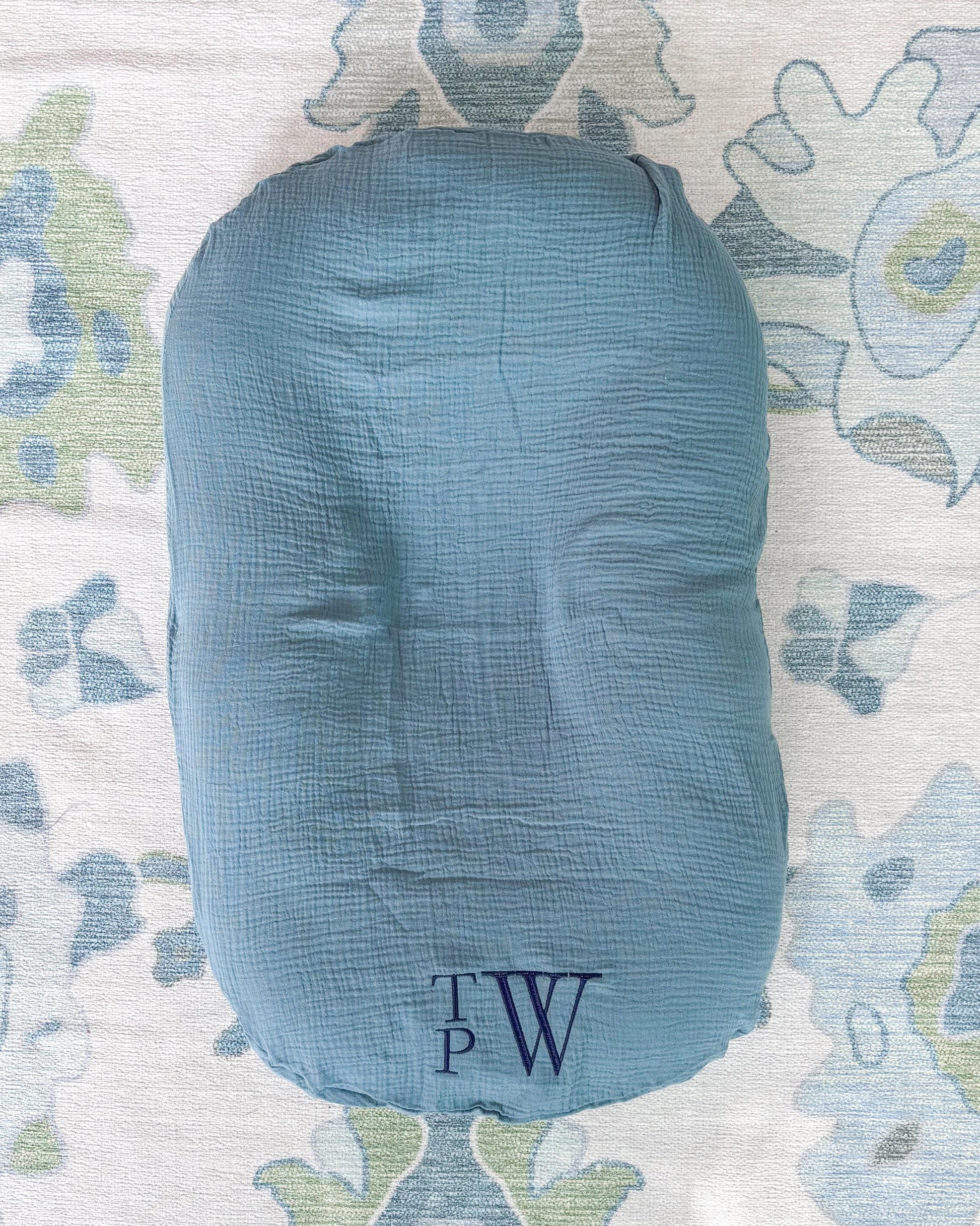 Custom Embroidered Lounger Cover for Baby Boy or Girl | Snuggle Me Lounger | Baby Shower Gift | Monogram and Name Personalization