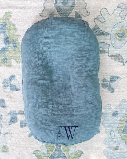Custom Embroidered Lounger Cover for Baby Boy or Girl | Snuggle Me Lounger | Baby Shower Gift | Monogram and Name Personalization