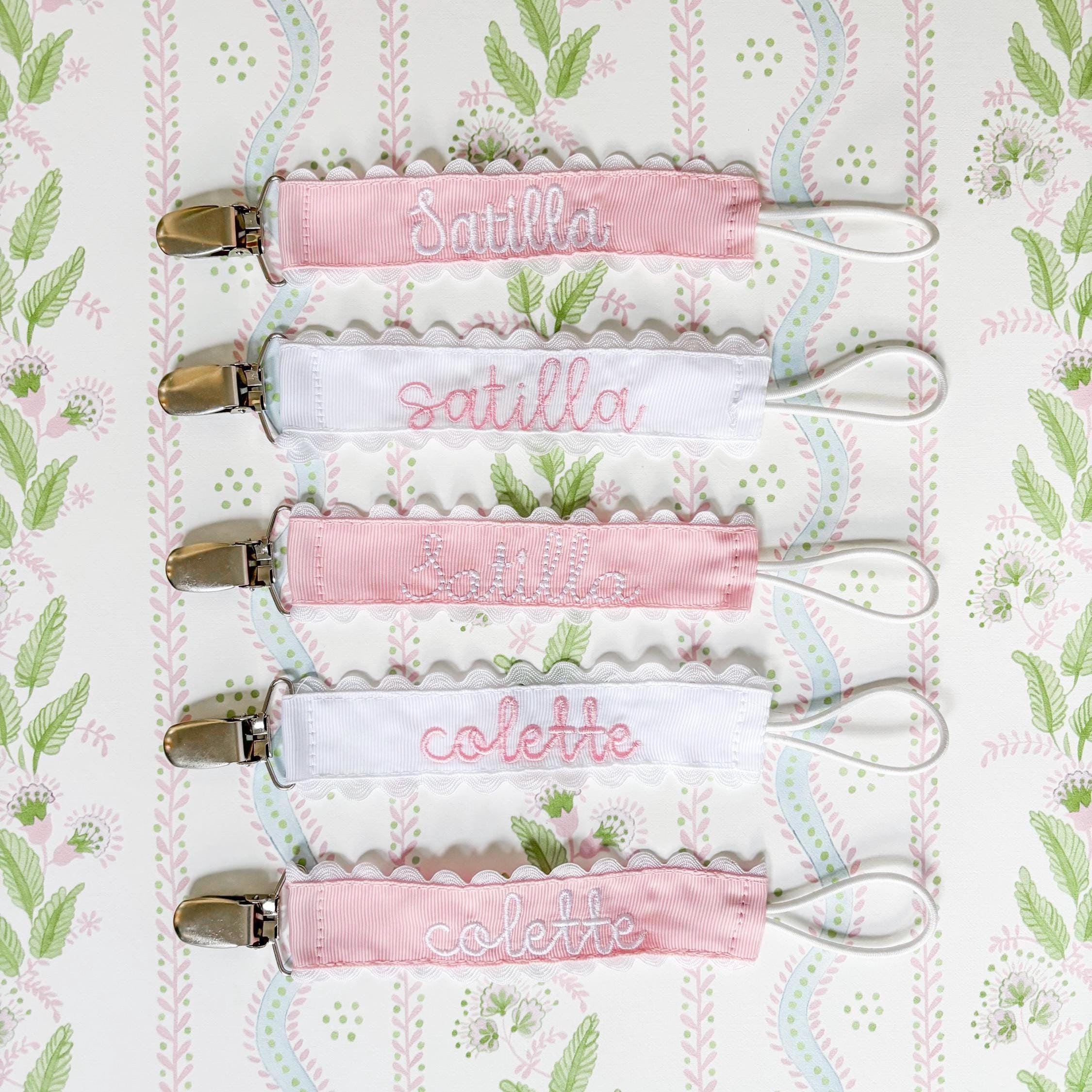 Baby Girl Personalized Pacifier Clip – Sarah Slusher Designs