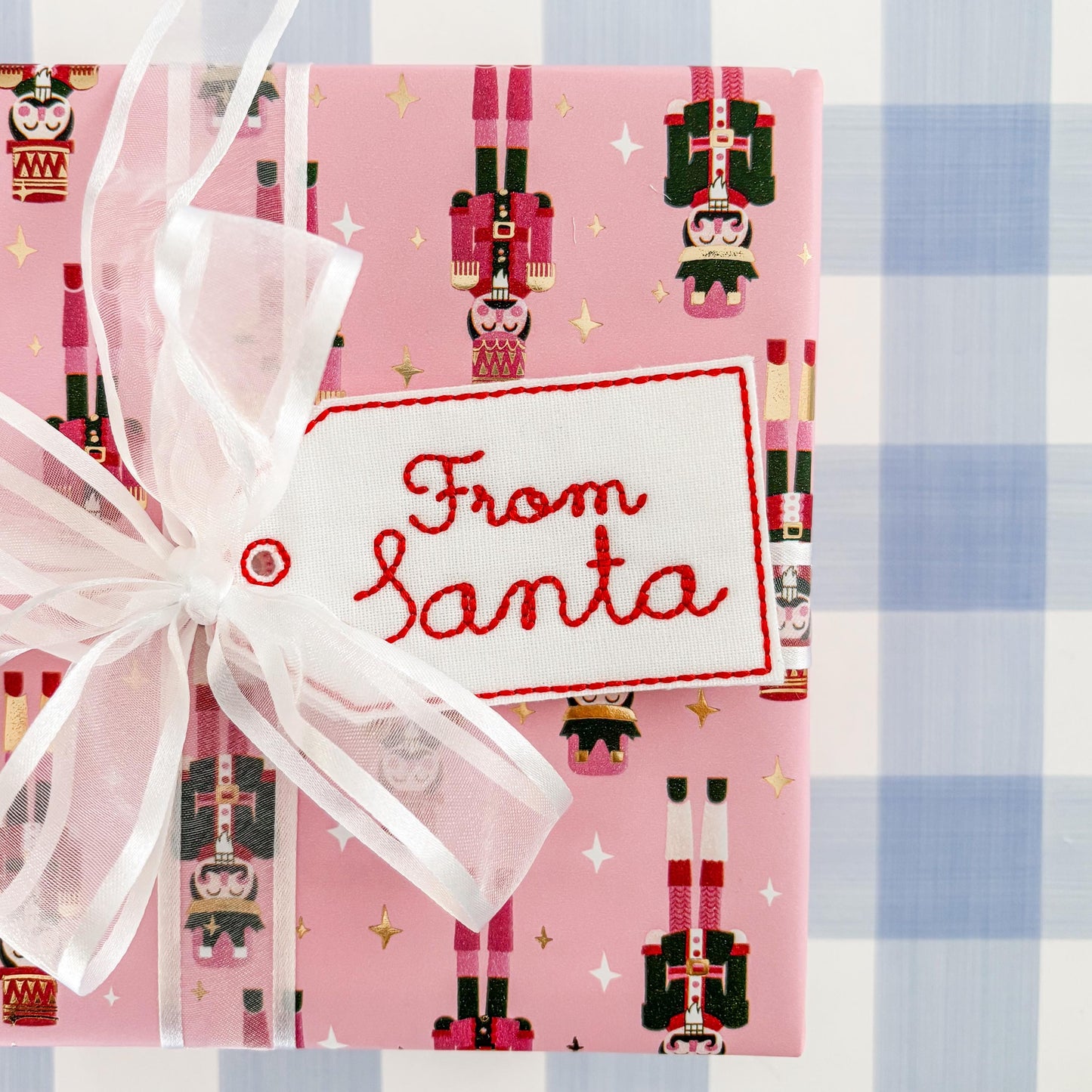 Custom Embroidered Christmas Gift Tags - Monogram or Name Personilization