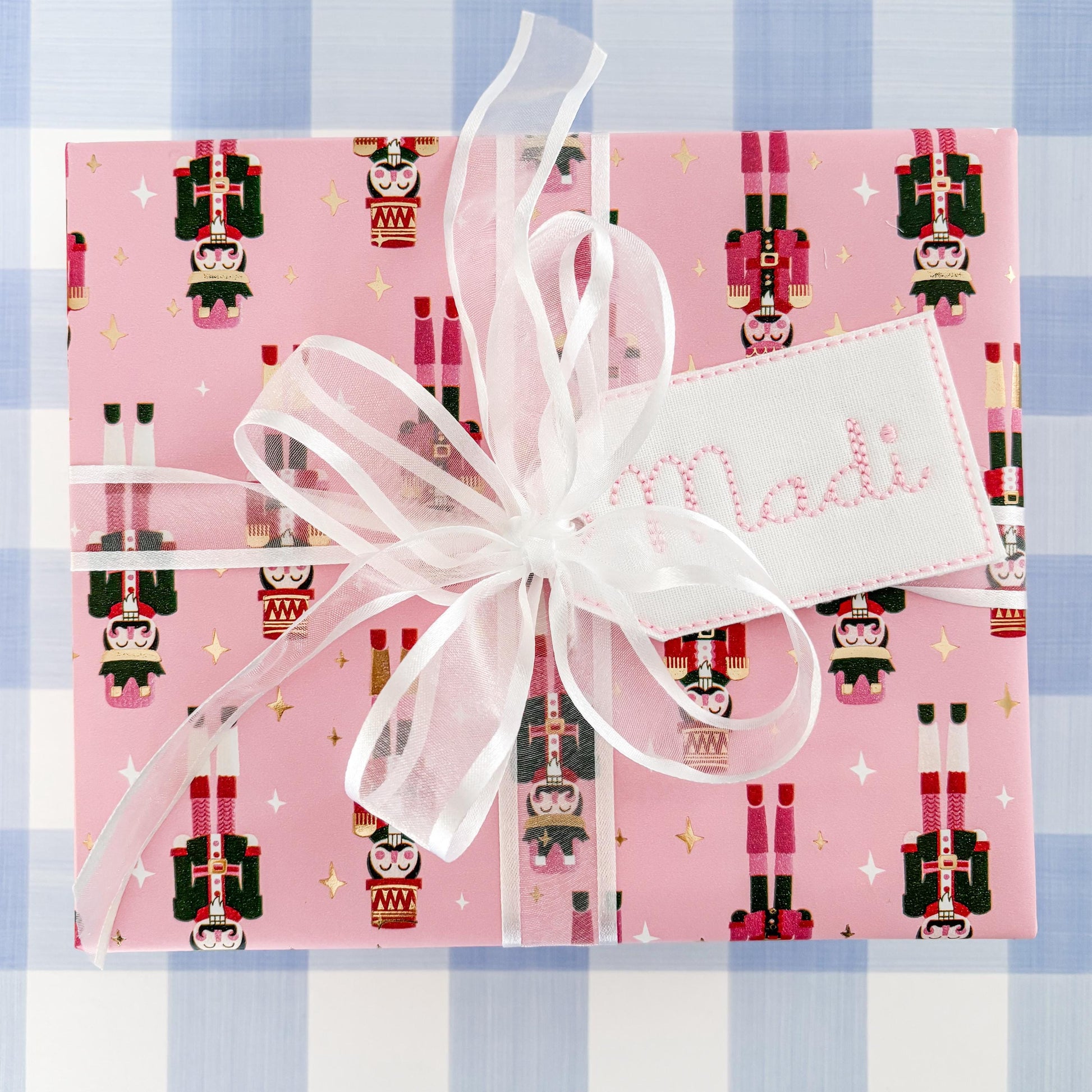 Custom Embroidered Christmas Gift Tags - Monogram or Name Personilization