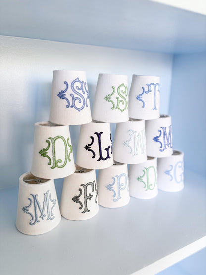 Custom Embroidered Monogram Night Light: Personalized Nursery Decor