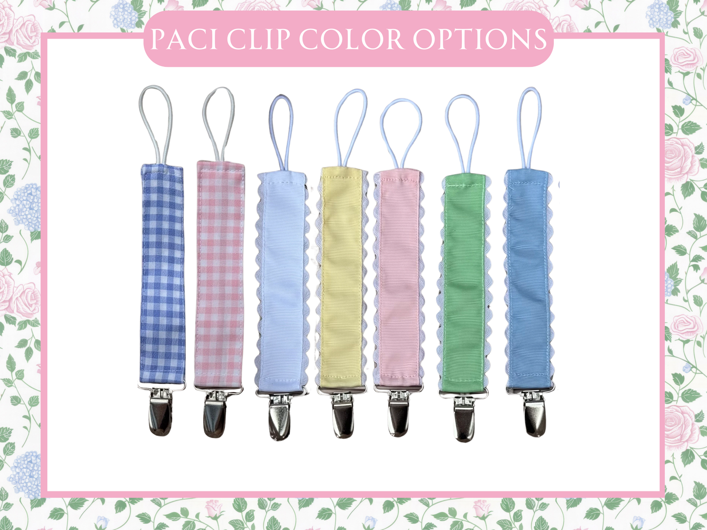Baby Boy Custom Embroidered Pacifier Clip
